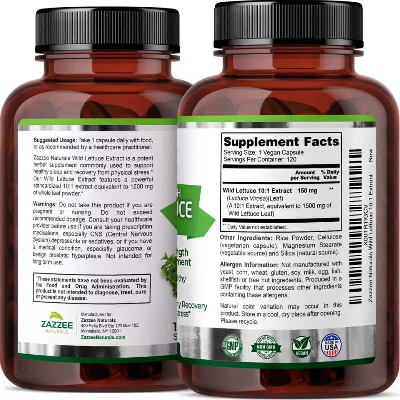 Extra Strength Wild Lettuce 10:1 Extract – 1500 mg Potency