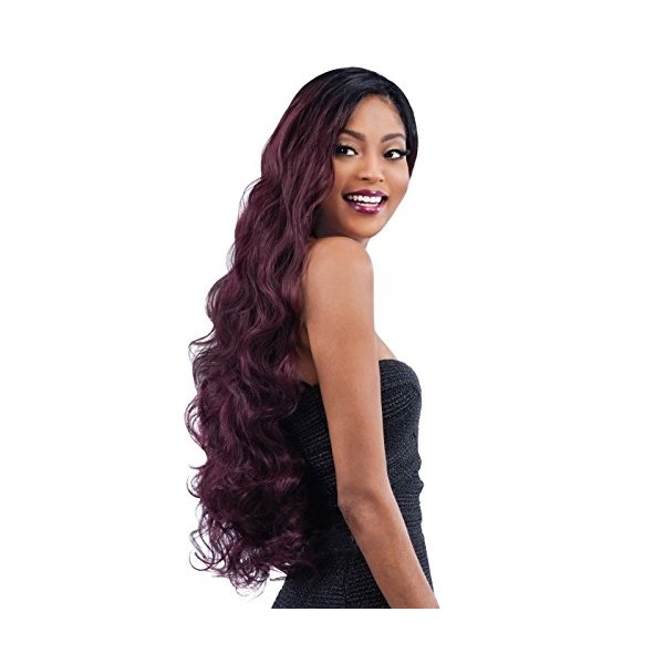 BODY WAVE 3PCS - SHAKE-N-GO SYNTHETIC MASTERMIX ORGANIQUE WEAVE EXTENSION [2 Dark Brown; 24"/26"/28"]
