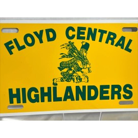 Vintage Floyd Central Highlanders High School Floyd Knobs Indiana License Plate