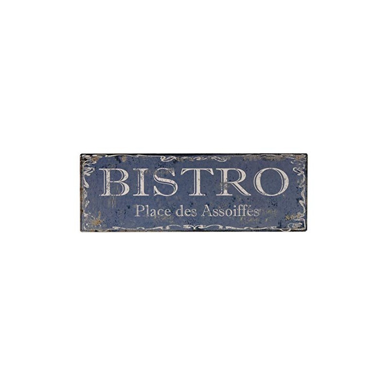 MAISONICA 40cm Long Blue Shabby Vintage Chic French Bistro Restaurant