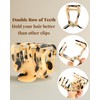 MAORULU Acetate Double Row Teeth Hair Clips for Women –