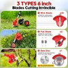 Cordless Weed Wacker with Wheel, Electric Weed Eater Battery Powered