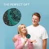 1 x Round Coaster - Teal Aqua Marble Effect Ink