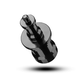 Walimex pro Set of 2 TV spigot 28 mm short 5/8 inch spigot and 1/4 inch - adapter spigot for lamp tripods with 28 mm connection, 5/8 inch spigot (16 mm spigot) + 1/4 inch thread, nickel-plated steel