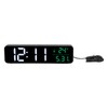 LED Music Alarm Clock 5 Adjustable Brightness 12/24H Large Display