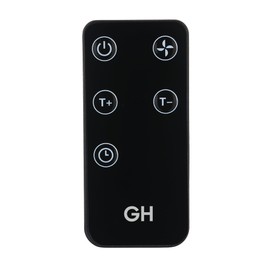 Good Housekeeping Wall-Mount Indoor Mini Space Heater w/ Thermostat & Remote, 750W, White