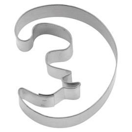 Staedter Moon Cookie Cutter, 5 cm with face, Tinplate, Silver