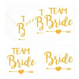 OUDQFCJ 20 x JGA Tattoo Gold Junggesellinnenabschied Temporäre Klebetattoos Braut Team Bride für Hochzeit Bachelor Hen Party