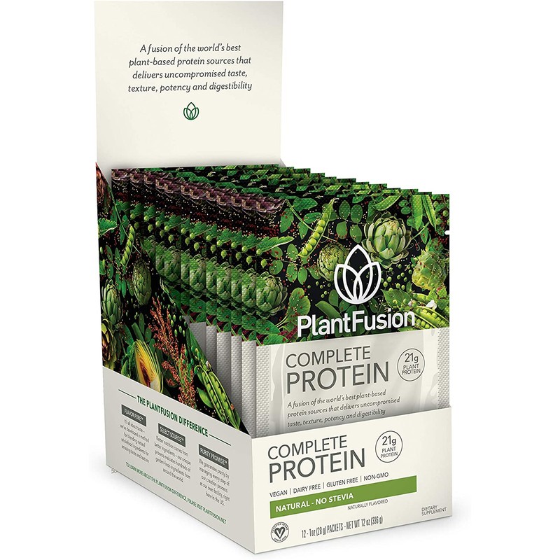 PlantFusion Vegetable Pea Protein Powder Natural No Stevia Flavor 12