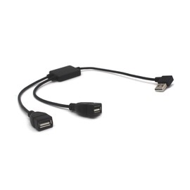 Kework USB 2.0 Splitter, 30cm Right Angle USB Splitter Cable, 2 Ports USB Hub 1 Male to 2 Female Extension Splitter Y Type Cable (Right Angle)