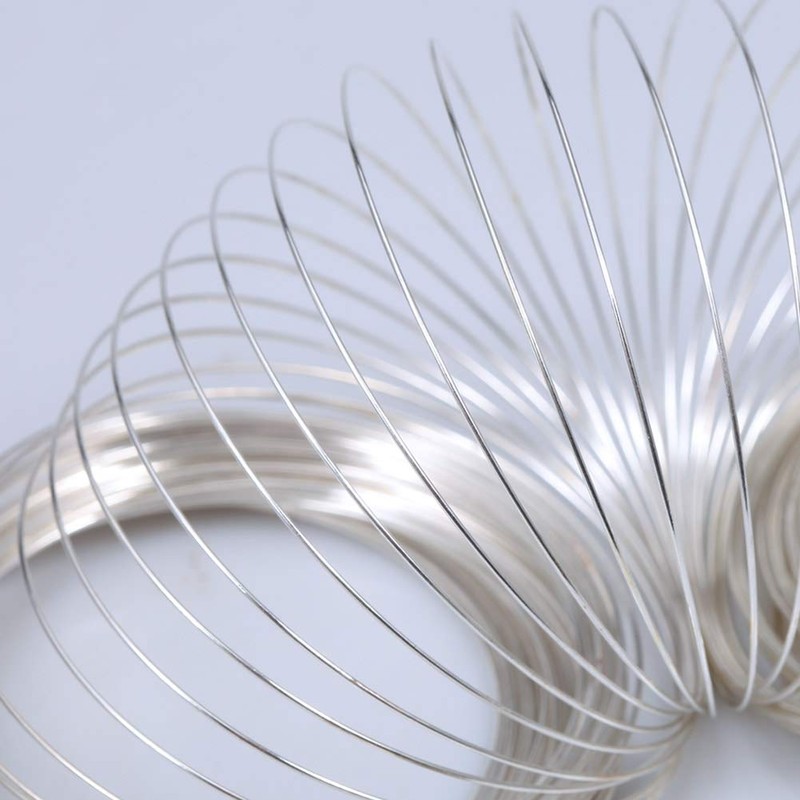 LEONTOOL 100 Loop Memory Wire Silver for Bracelet Making Memory