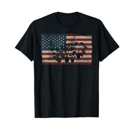 Plant Lover Gardening Monstera American Flag T-Shirt