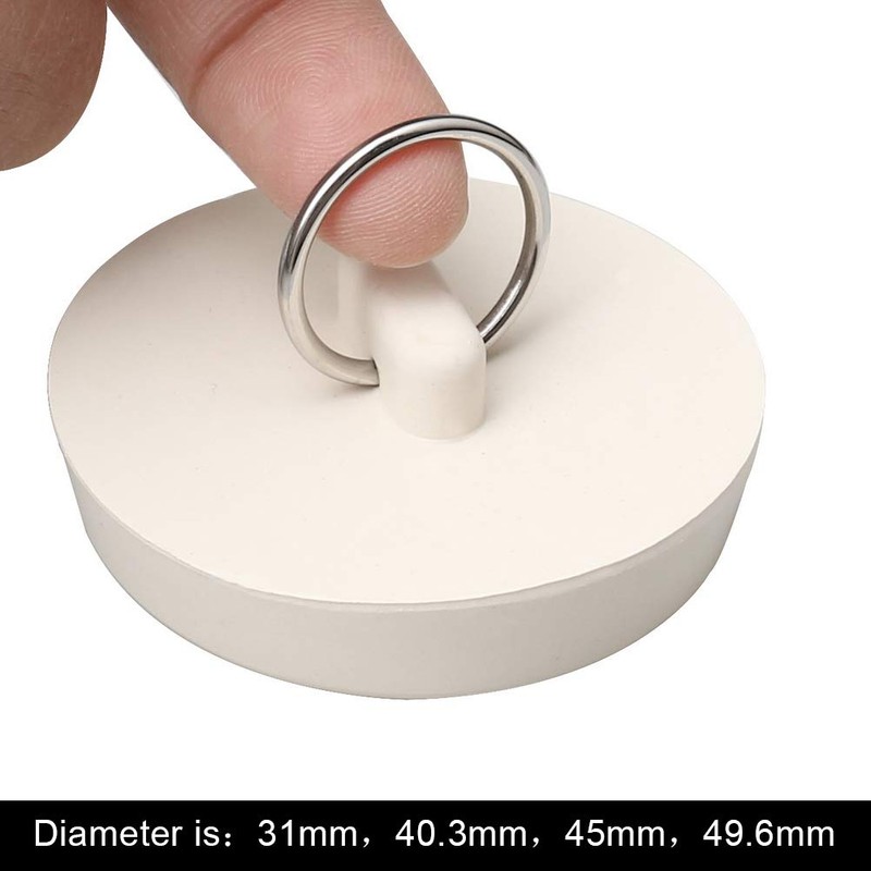 nuoshen 4 Pcs Bath Plugs,Sink Plug Rubber Drain Stopper Kitchen