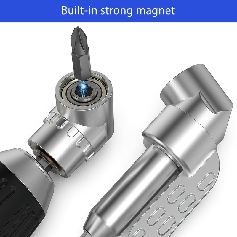 HENGBIRD Angle Screwdriver Attachment Adapter 105° Corner Tool Screw Hub
