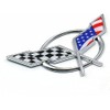 Rear Deck Lid Cross Flags Emblem Car Badge Nameplate Replacement