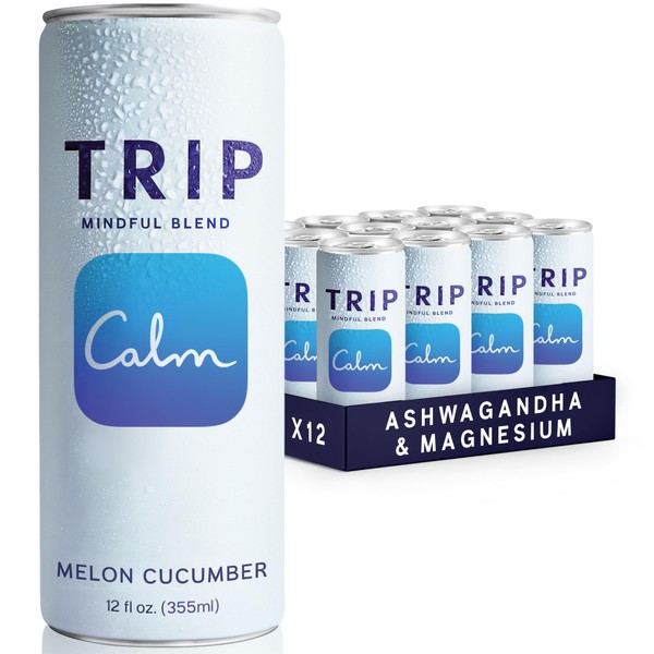 Trip Mindful Blend, Lightly Sparkling Adaptogen Seltzer, Mocktail w/ 120mg