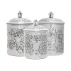 Old Dutch International Embossed Butterfly Canister Set, 3 pcs
