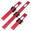 Set of 3 Woodworking Scriber Positioning Scribing Gauge Ruler Aluminum