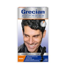 Grecian Express Tinte Colorante Para Hombre En Crema, Color Negro, Fácil Aplicación, 3 pack 80g cada