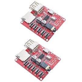 Hailege 2pcs MP3 Bluetooth Decoder Board Lossless Car Speaker Audio Amplifier Board Modified Bluetooth 4.1 Circuit Stereo Receiver Module 5V
