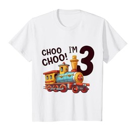 Kids Choo Choo I'm 3 Year Old Locomotive Train Boys 3rd Birthday T-Shirt