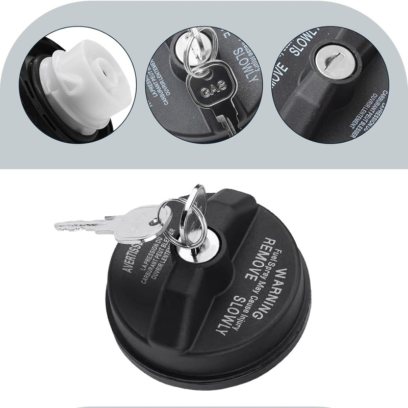 Roczential 1 Pack Car Fuel Tank Cap with Lock and