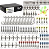Croch 160pcs/box Fishing Accessories kit with Tackle Box,Including Jig Hooks,