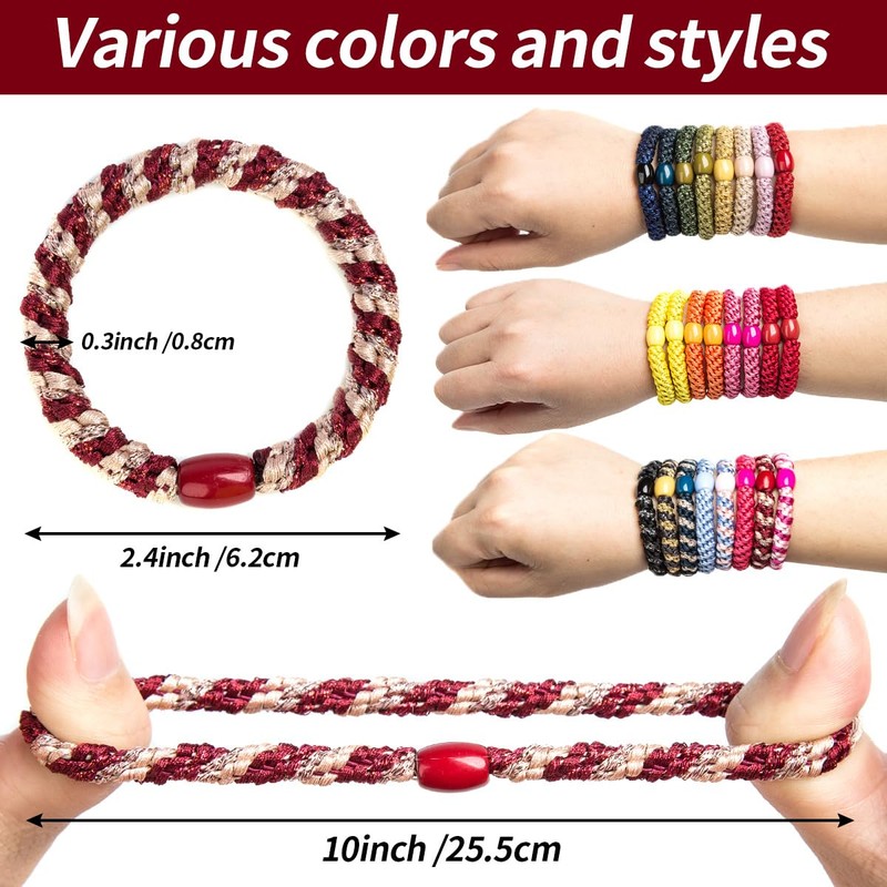 Pack of 8 Girls Hair Bobbles Elastic Bands Hair Bands