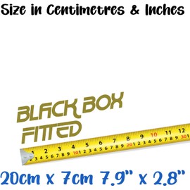Black Box Fitted Fun Car Bumper Sticker - Waterproof Decal - Long Lasting - Vehicle Warning Sign - Gift for Learner Driver/Passed Test (Gold)