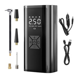 Air Pump for Car Tires, Portable Automotive Air Pump, Cordless LED Display Tire Inflator for Car Bike Motorcycle RV Garage Home Emergencies Travel Camping