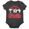Purple Print House Croatia Flag Football Babygrow Soccer Croatian Tournament
