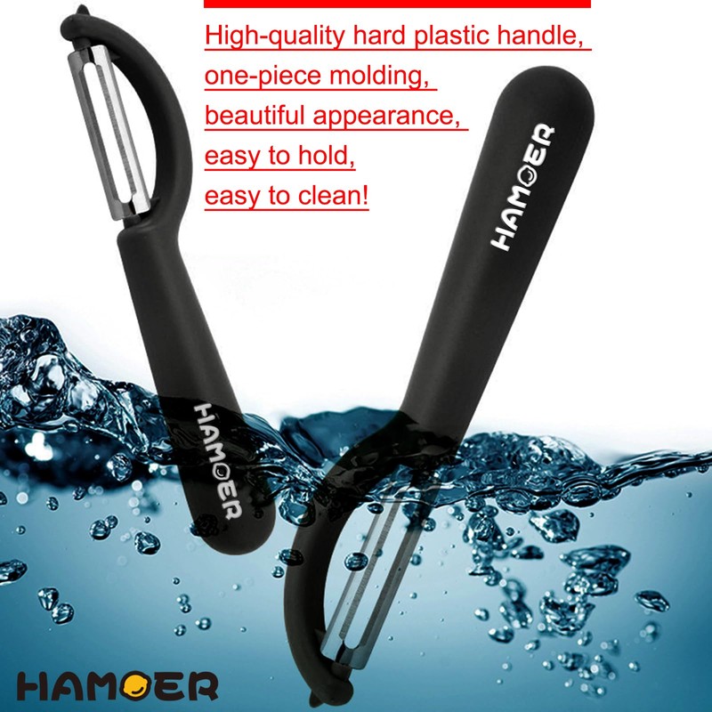 HAMOER Vegetable Citrus Lemon fruit Potato Peeler Zester Channel Knife