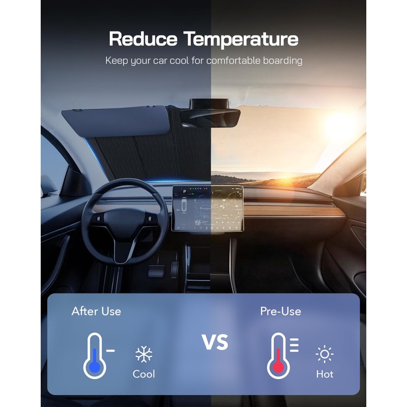 Pigenius Car Windshield Sun Shade for 2006-2009 Hummer H3,Car Window