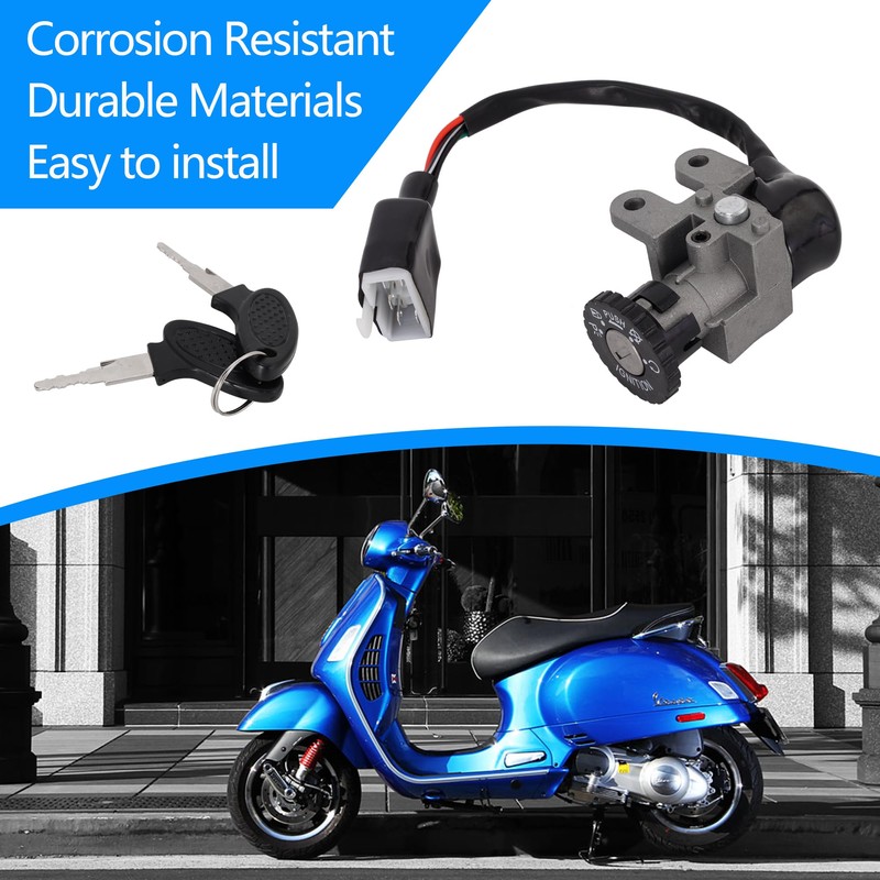 WATODAY GY6 49cc 50cc Scooter Ignition Switch, 50cc Key Ignition,