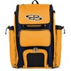 Boombah Catchers Superpack Bat Bag - BM-9024C23 Navy/Gold - Holds