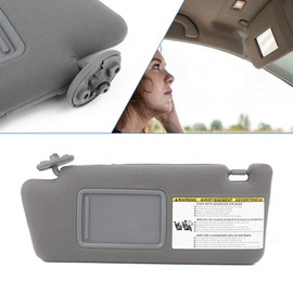 ECCPP 74320-35C10-B0 Gray Sun Visor Left Driver Side fit for 2005-2011 for Toyota Tacoma Automobile Windshield Visor Without Sunroof