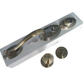 eBuilderDirect Antique Brass Lock Door Round Knob Handle Entry/Privacy/Passage/Dummy/Deadbolt 5765AB (Front Door Handle Set Keyed Alike)