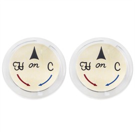 CChiai 2PCS Faucet Index Buttons Shower Knob Replacement Universal Hot Cold Bathroom Sink Handle Buttons Bathtub Faucet Handle Conversion Decorative Cover