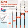 ACTREY Telescopic Pool Pole,12FT Extendable Pool Pole,Heavy Duty Aluminum Telescoping