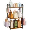 Purse Organizer with Side Hooks and Baskets for Purse Storage,