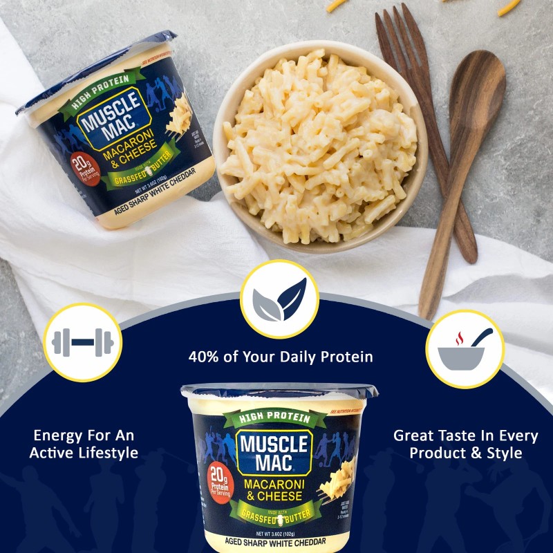 Muscle Mac Mac & Cheese Micro Cup Cheddar 3.6 oz