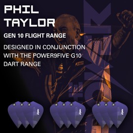 Target Phil Taylor G10 Vapor Pro Ultra Dart Flights - 3 Pack (9 in Total)