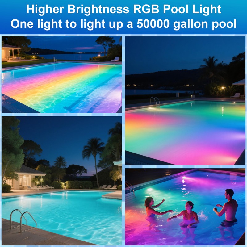 XMPTYN LED Pool Light Bulb for Inground Pool, RGBW Swimming