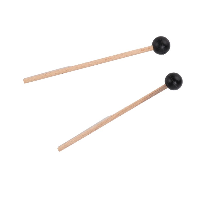 2Pcs Ethereal Drumstick Maple Percussion Drum Sticks Rubber Round Head