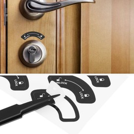 The Lord of the Tools 12pcs Lock Unlock Direction Stickers Right Side Lock Indicator Sticker for Indoor Public Places Door Lock 4.5x1.7cm