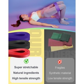 Lorrtta Resistance Bands [Set of 3] Resistance Band Women with 3 Different Resistance Levels Resistance Bands Set Men Gym for Exercise Training Yoga Pull Up Bands for Butt Expanding Arm Leg theraband