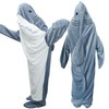 Deserthome Shark Blanket Onesie for Adult Wearable Shark Blanket Hoodie,