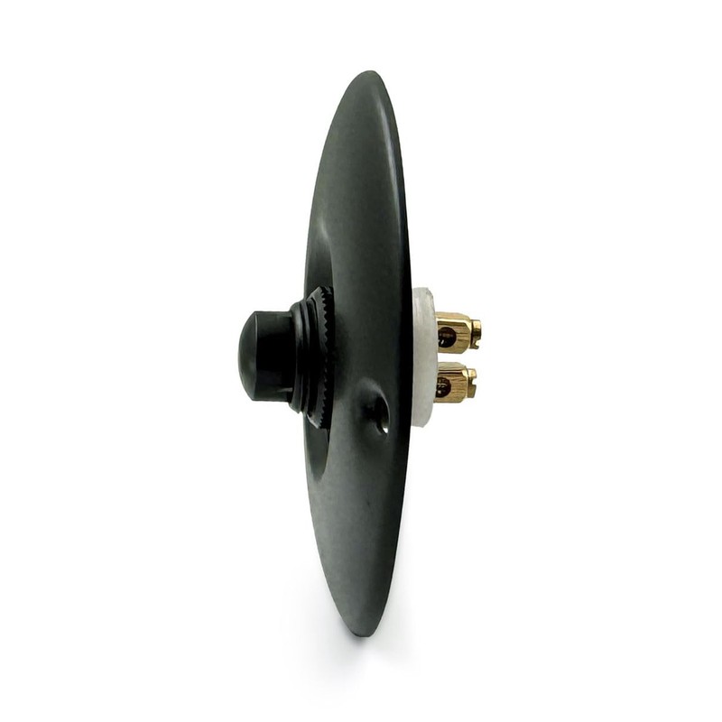 A29 Black Powder Coated Iron Doorbell Button – 3" diameter