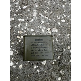 Vietnam 1969 Military OD Green Fungicidal Foot Powder FSN 6505-515-1584 US Army