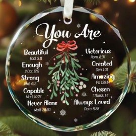 Christian Gifts for Women - Christian Gifts, persont for Women Faith, Religious persont - Christmas Ornaments, Religious Christmas Ornaments, Inspirational Ornament - Glass Ornament